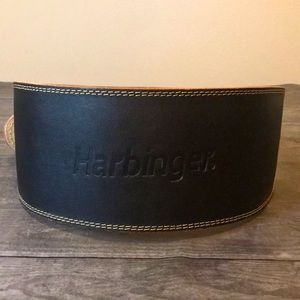 NWT HARBINGER 6” PADDED LEATHER WEIGHTLIFTING BELT | BLACK | Size XL
